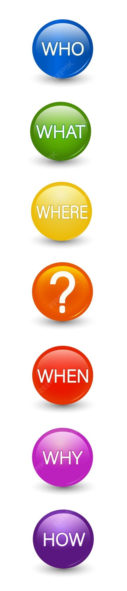 Premium Vector | Colored isolated buttons with Question mark with ...