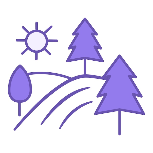 Colored Landscape Icon