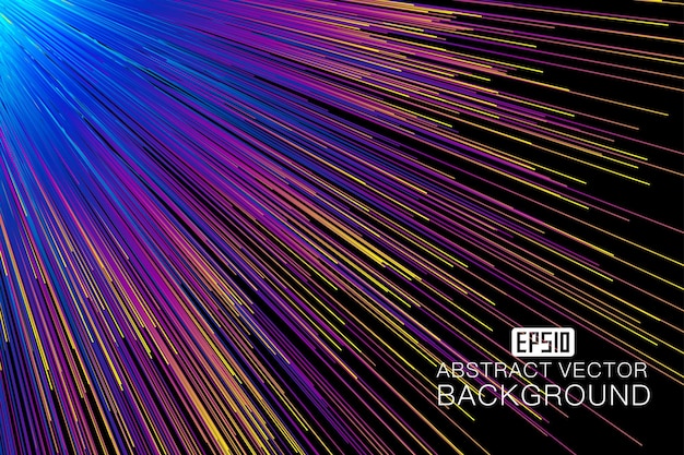 Colored lines form an abstract vector background that radiates light