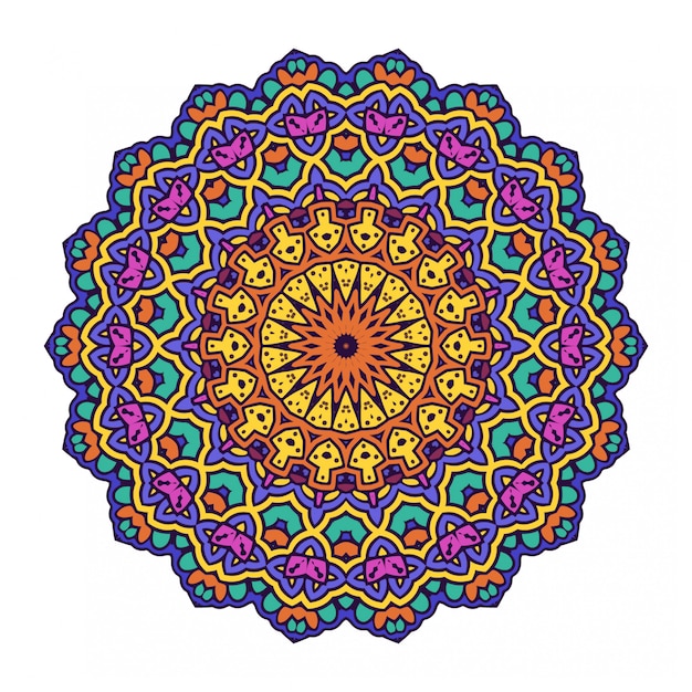 Colored mandala design background