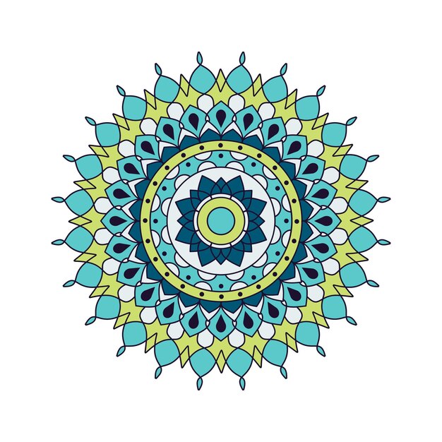 colored mandala on white