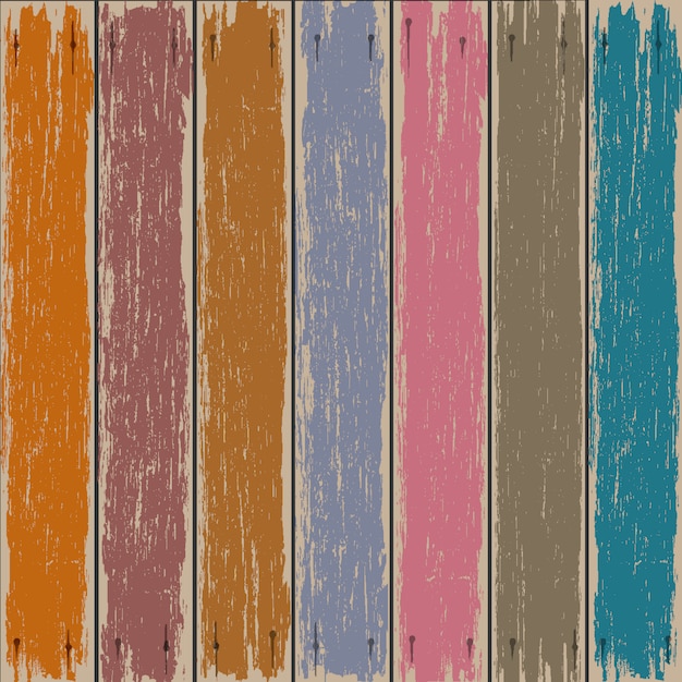 Vector colored old wooden fence background