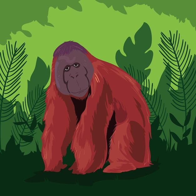 Colored orangutan poster