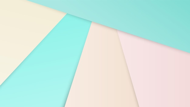 Vector colored paper background with geometric shapes in pastel colours