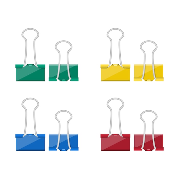 Colored paper clips.