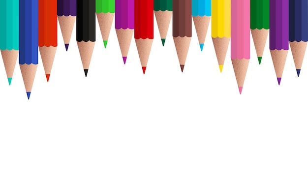 Цветные карандаши фон с пространством для текста