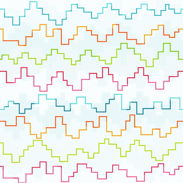 Modello senza cuciture a zigzag pixel colorati