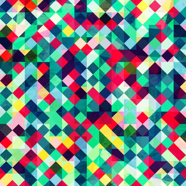 Colored pixels seamless pattern