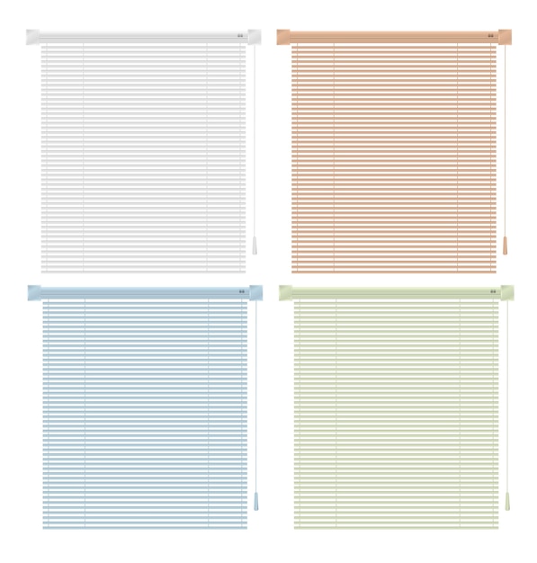 Colored plastic window blinds icon