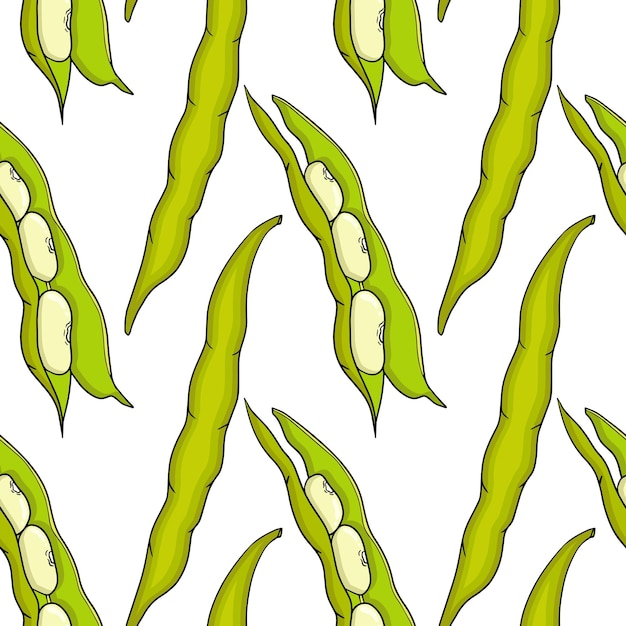 Colored Pods and beans seamless pattern for your design.