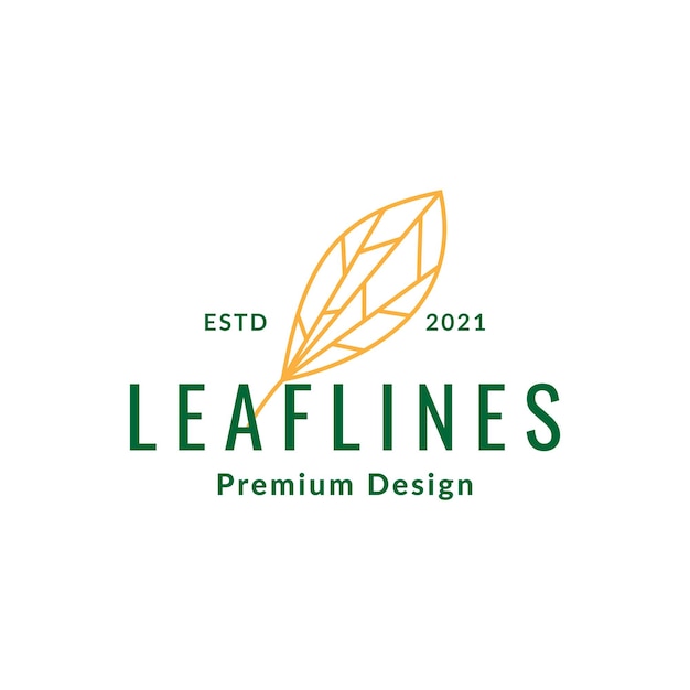 Colored polygon leaf hipster logo design vector graphic symbol icon sign illustration creative idea