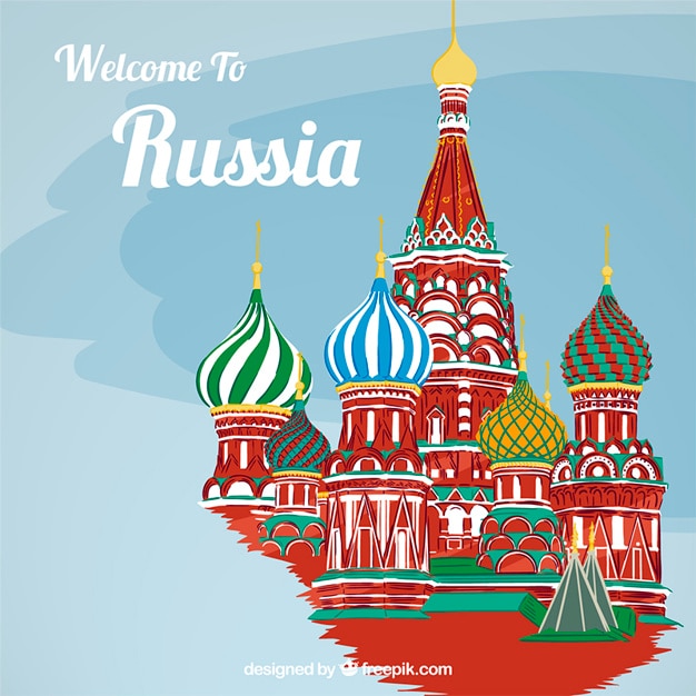 Vector colored russia background