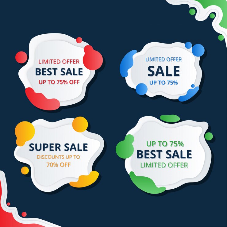 Premium Vector | Colored sales collection background design