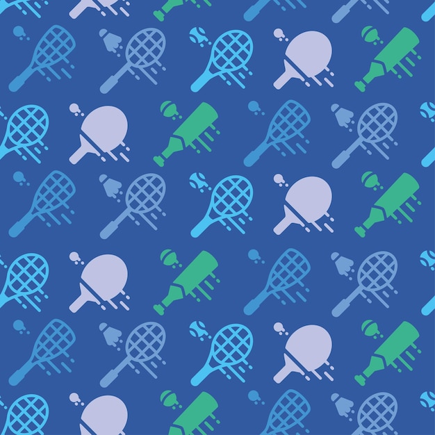 Colored seamless pattern background with sport icons Vector