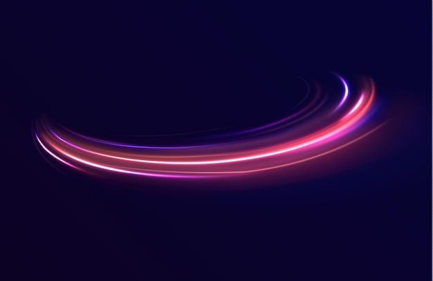Scintille lucide colorate di onda a spirale turbinii di linea di velocità luminosa curva percorso ondulato lucido