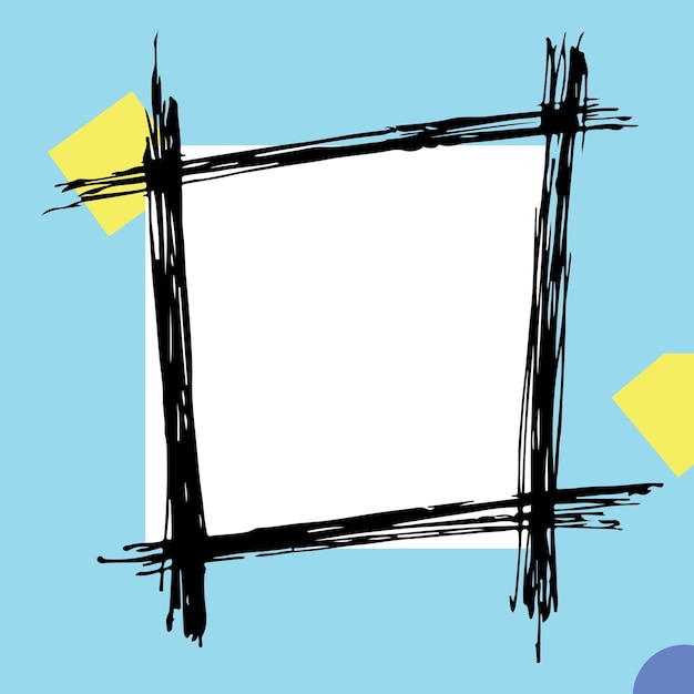 Colored simple frame frame with geometrical figure decoration