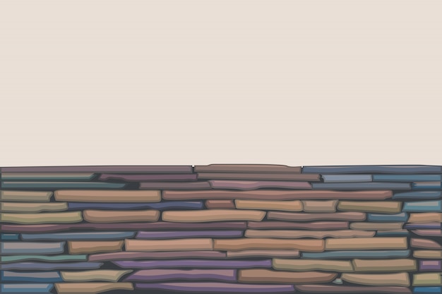 ベクトル 着色された石の壁