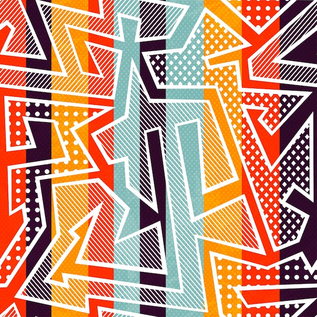 Colored stripes seamless pattern