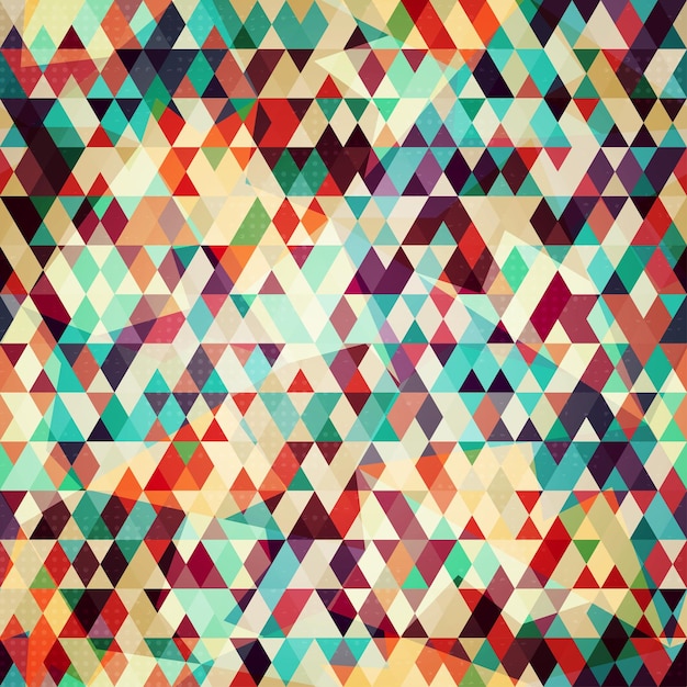 Colored triangle seamless pattern