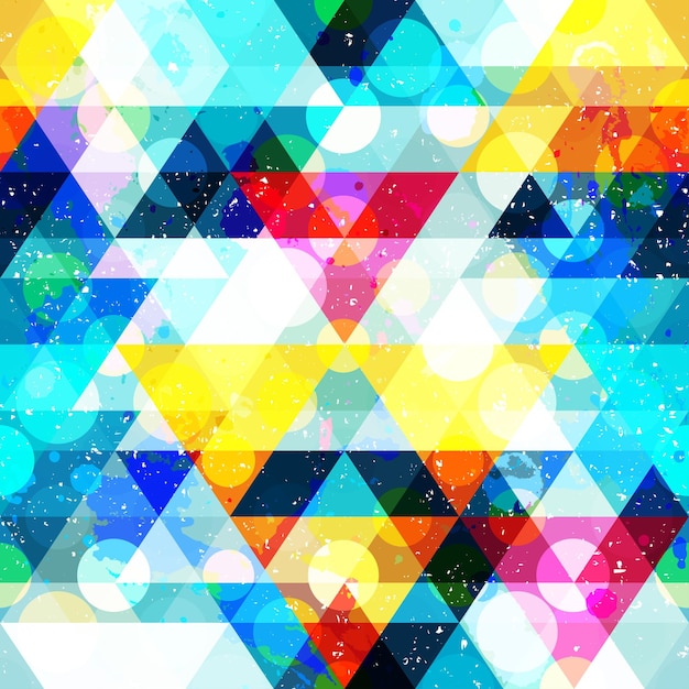 Цветные треугольники бесшовный фон