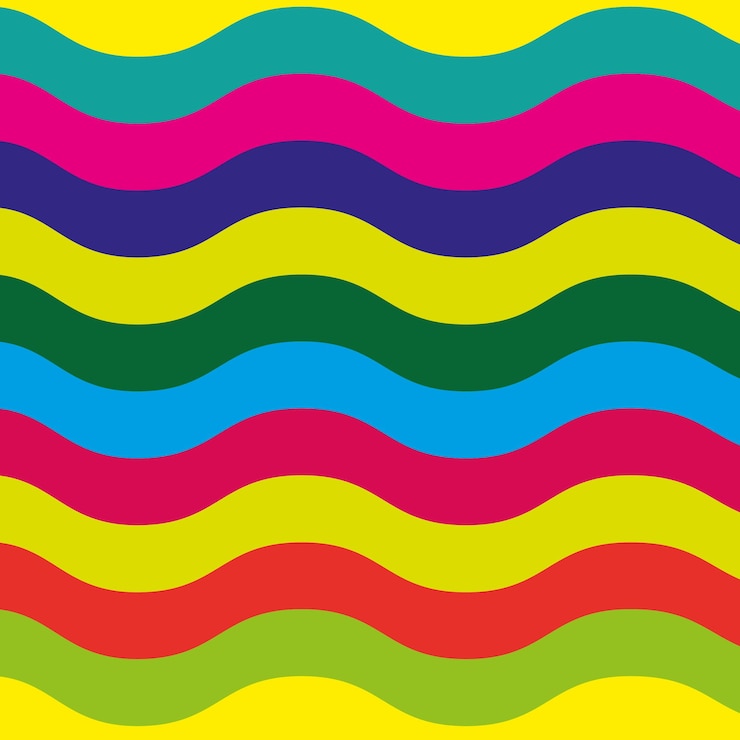 Vector colored twisty lines on a multicolored background