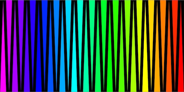 Vector colored vertical stripes on a black background