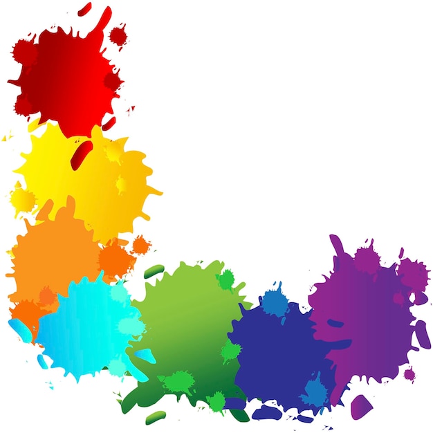 Vector colored watercolor stains vector image of ink blots random pastel pattern beautiful paint spots