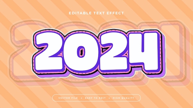 2024 3D 編集可能なテキスト効果フォントスタイル