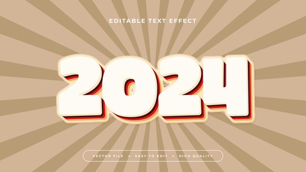 2024 컬러풀 3D 편집 가능한 텍스트 효과 글 스타일