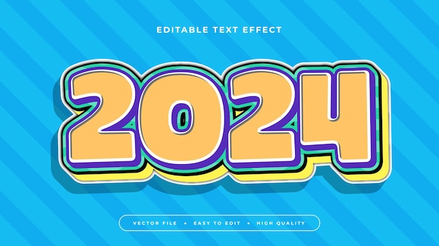 2024 3D 編集可能なテキスト効果フォントスタイル