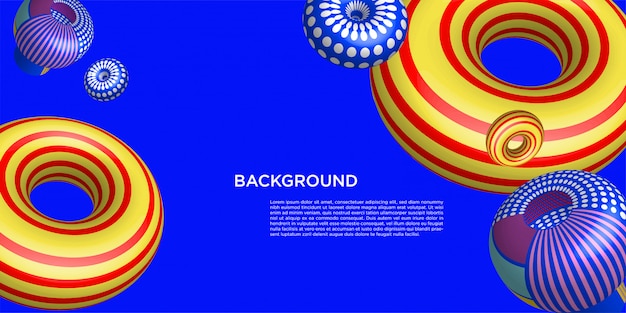   colorful 3D background banner template