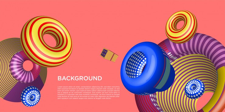 Vector   colorful 3d background banner template