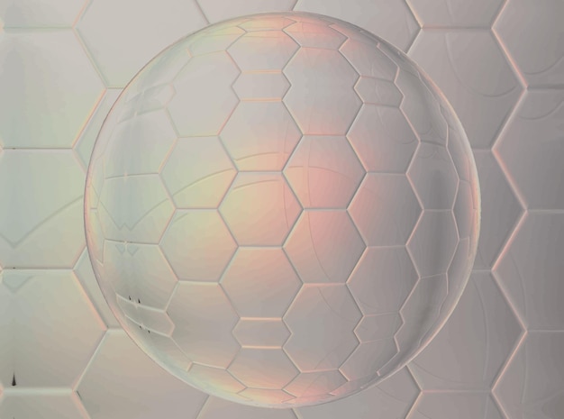 Colorful 3d blurred spherical ball vector illustration
