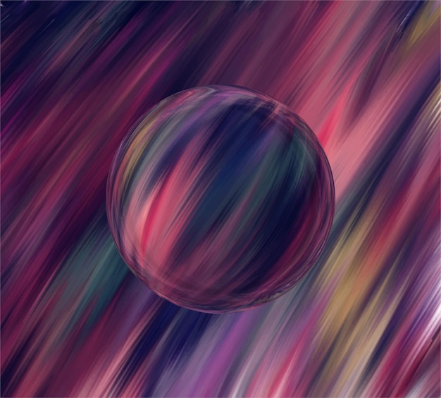 Colorful 3d blurred spherical ball Vector illustration