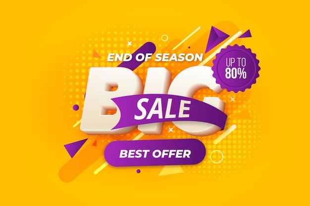 Colorful 3d sales background