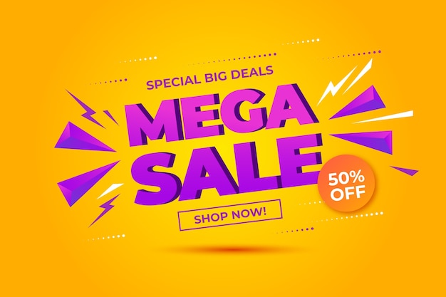 Colorful 3d sales background