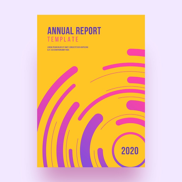 Vector colorful abstract annual report template
