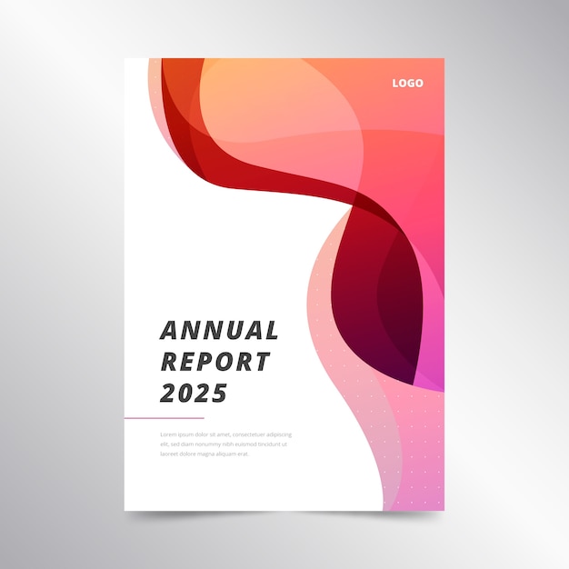 Vector colorful abstract annual report template