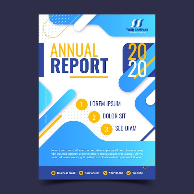 Colorful abstract annual report template