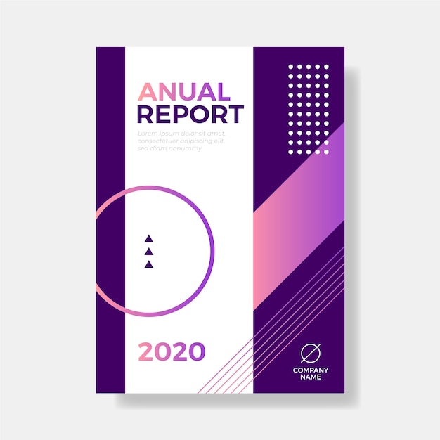 Vector colorful abstract annual report template