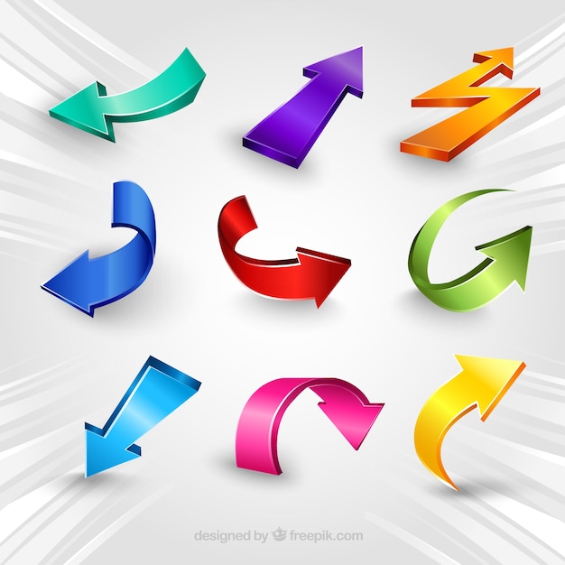 Colorful abstract arrows