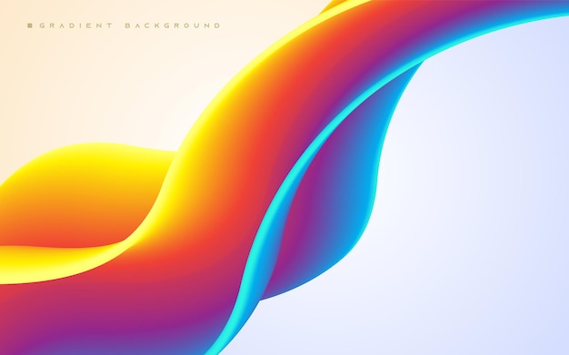 Vector colorful abstract background bright waves shape