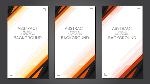 Красочный абстрактный фон для мобильных и Instagram Stories Set EPS Vector