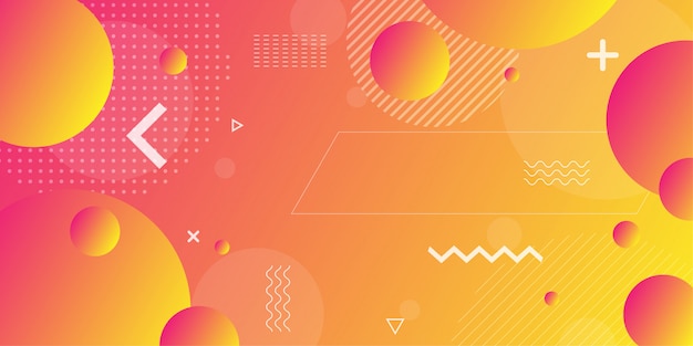 Colorful abstract background using minimal geometry