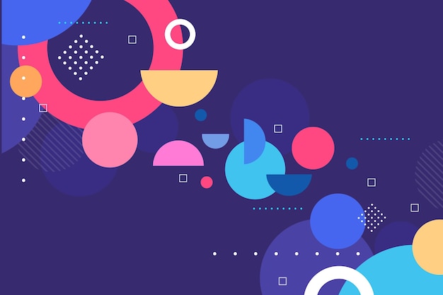 Colorful abstract background with different shapes