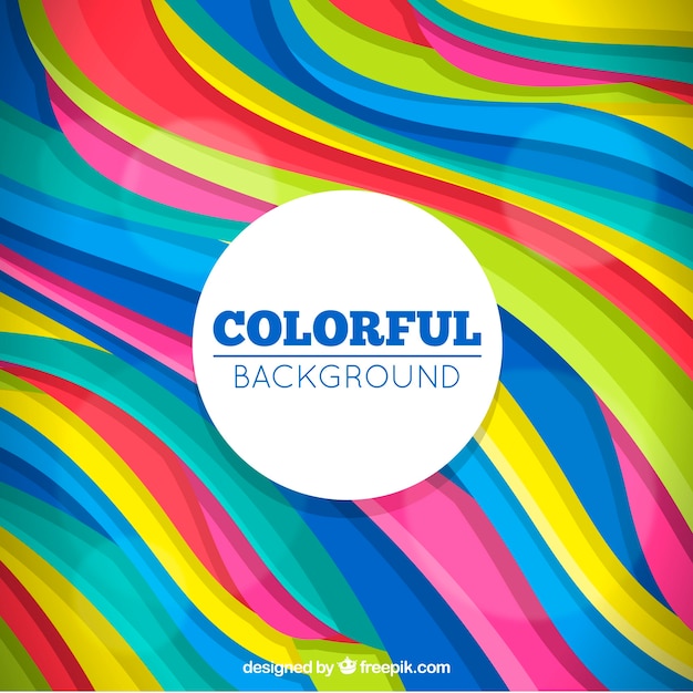 Colorful abstract background with wavy shapes