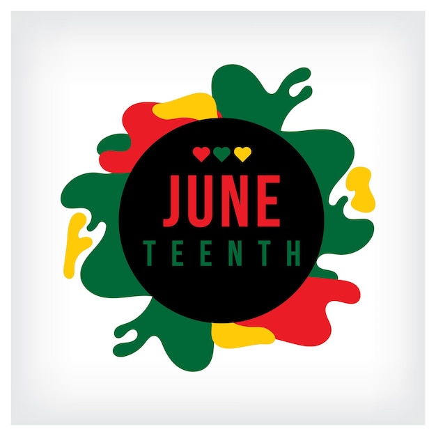 Vector a colorful abstract banner concept of juneteenth celebration