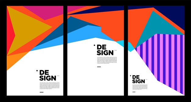 Colorful Abstract Banner Template with Dummy Text for Web Design Landing page social media story and Print Material