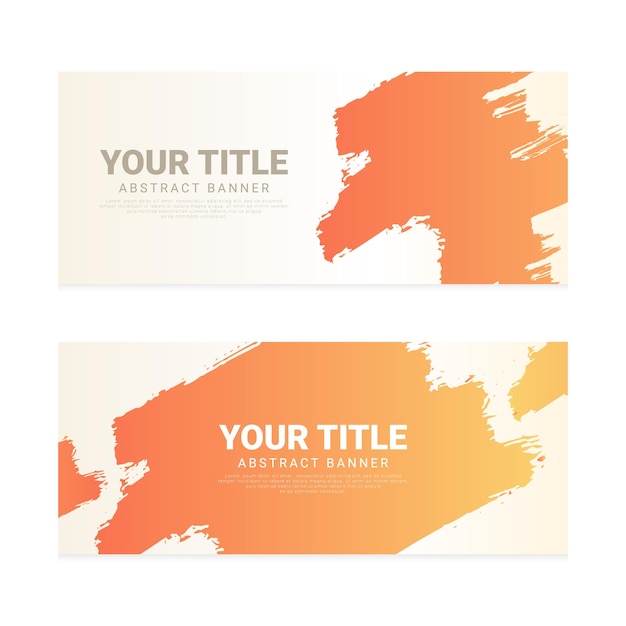 Vector colorful abstract banner with brush strokes template vector