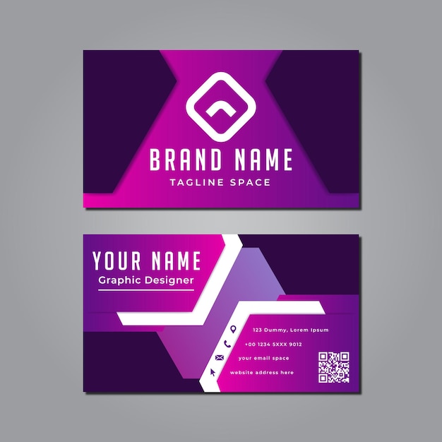 Colorful abstract business card design template